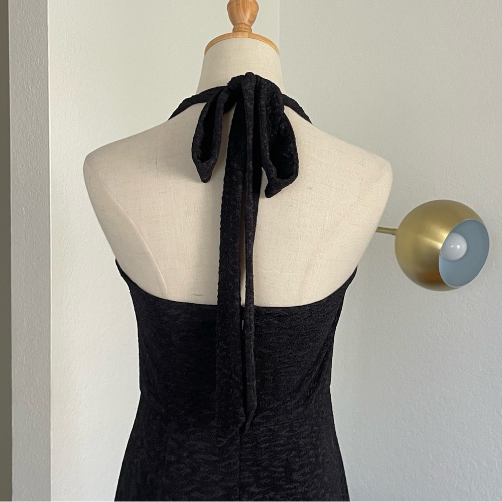 Hutch Halter Corset Shimmer Ruffle Midi Dress - Picture 10 of 15